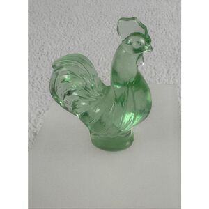 Vintage Fenton Art Glass Willow Green/Emerald Green Rooster